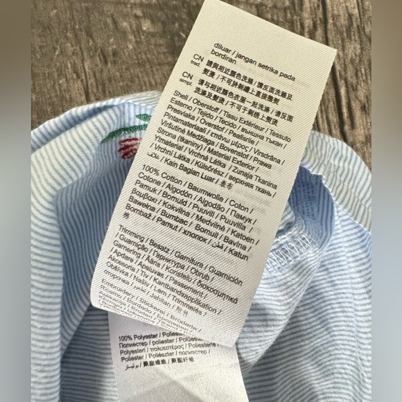 EDC Striped Bohemian Button Down with Floral Embroidery, Sz XS - Picture 7 of 9